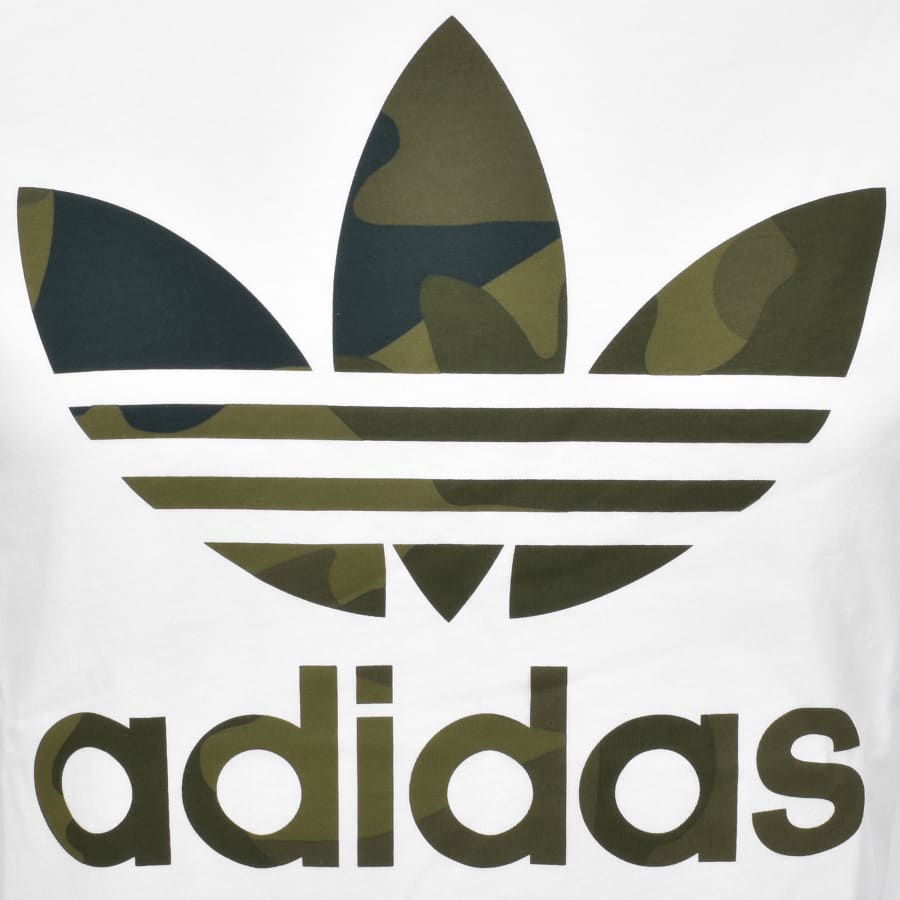 Alternative Image for Productadidas Originals Camouflage Trefoil T Shirt White3